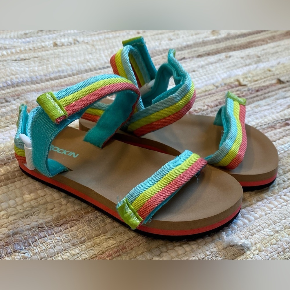 Rockin Rainbow Adjustable Strap Sandals Size 12